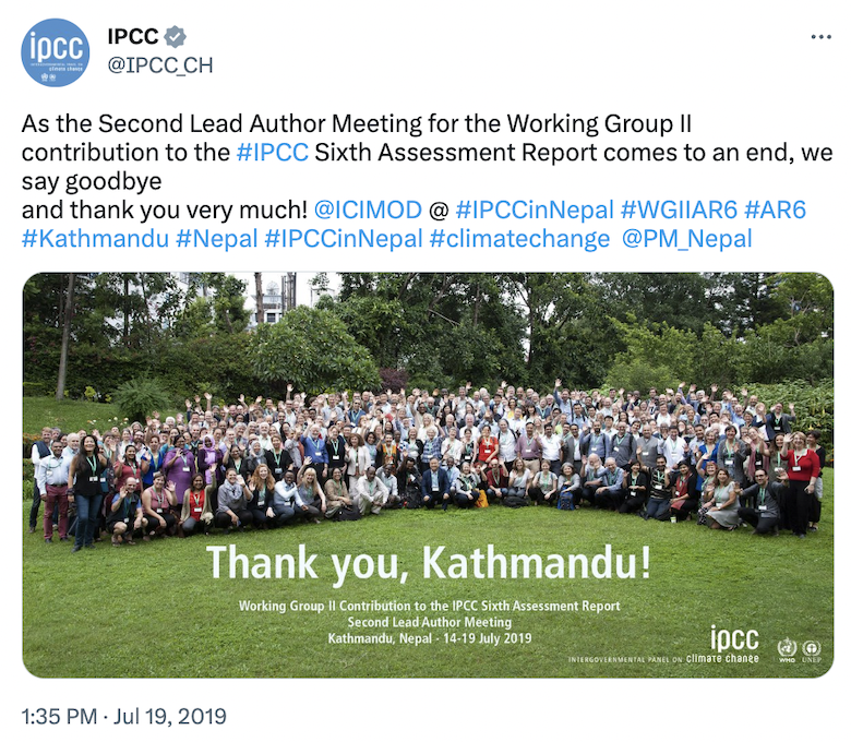 @IPCC_CH tweet screenshot.