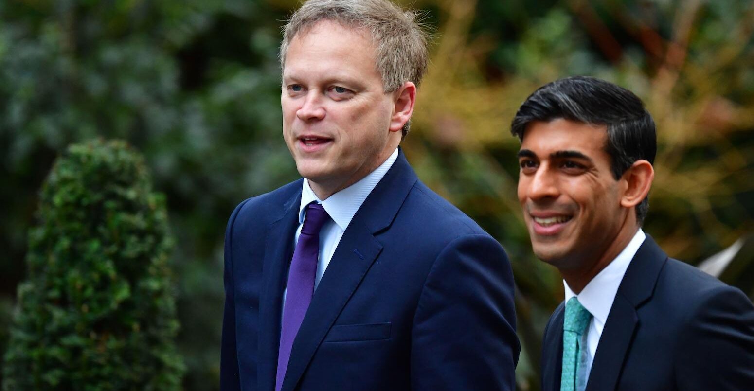 Grant Shapps and Rishi Sunak arrive for a weekly cabinet meeting in Downing Street on 7 January 2020.