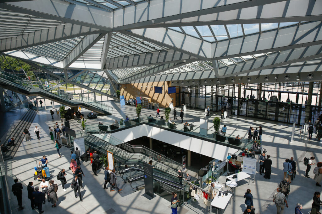 Delegates attend the fifth day of the 2023 Bonn Climate Conference.