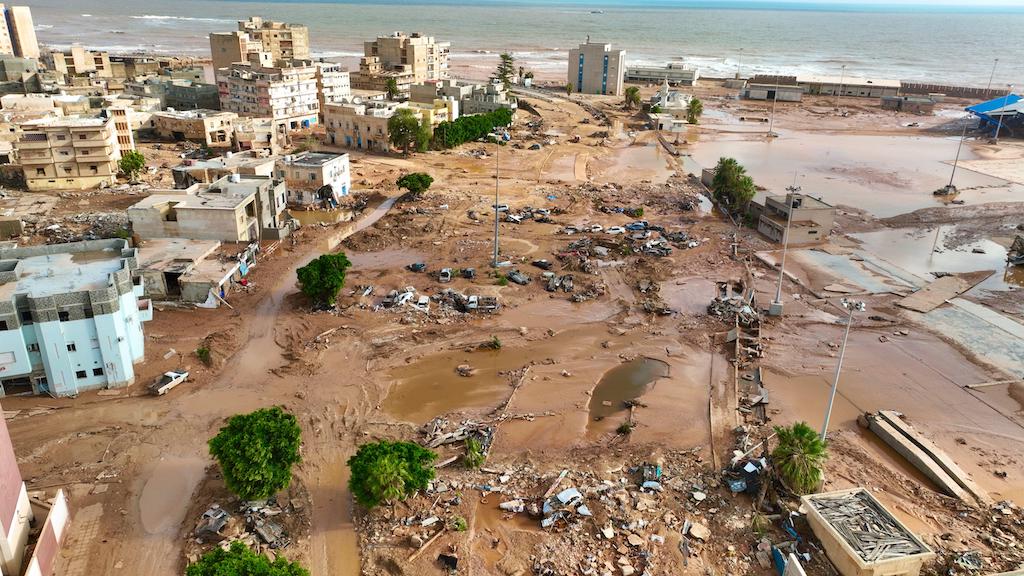 The city of Derna, Libya, on 12 September 2023. 