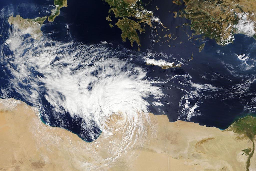 A low-pressure storm brought heavy rains to northeastern Libya on 10 September. 