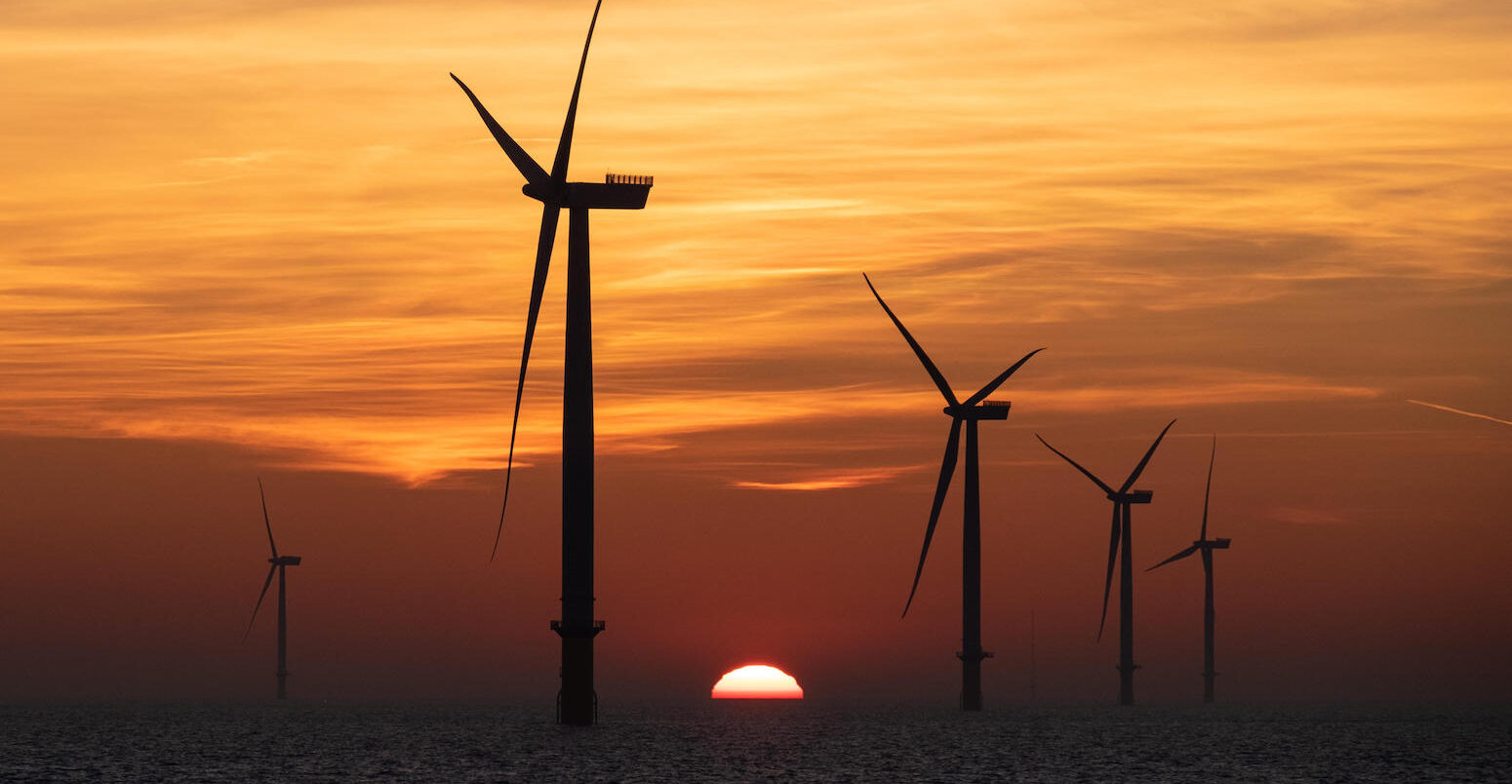 The London Array offshore wind farm.