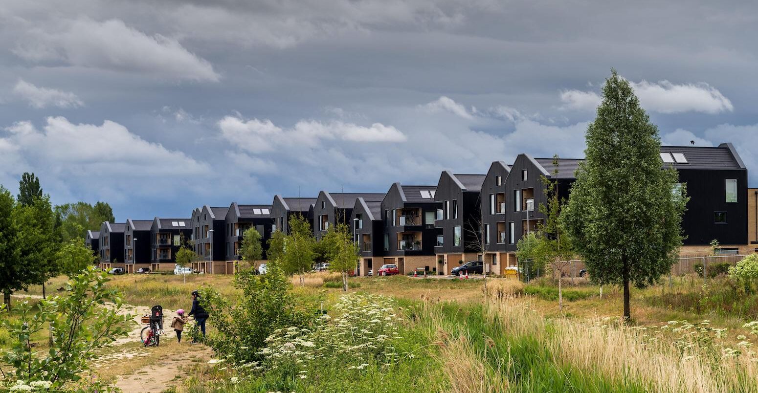 New housing on the Cambridge Clay Farm Development in Trumpington.