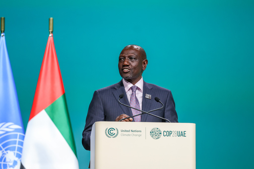 William Ruto, President of Kenya at COP28.