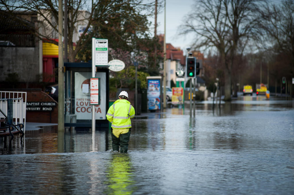 Flooding in Abingdon Road area, Oxford, on 10 January 2013.