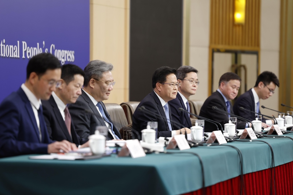 Press conference of the 14th National People's Congress (NPC) in Beijing, China.