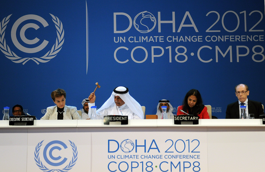 Closing plenary session at COP18 in Doha.