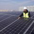 Rooftop solar panels in east China.