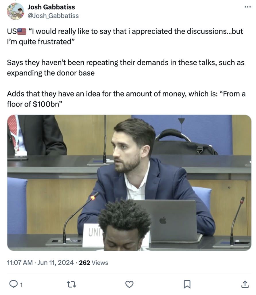 Josh Gabbatiss on X: US on climate finance