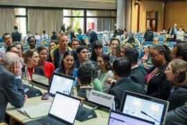 Delegates ironing out agenda items during the convention on biological diversity.