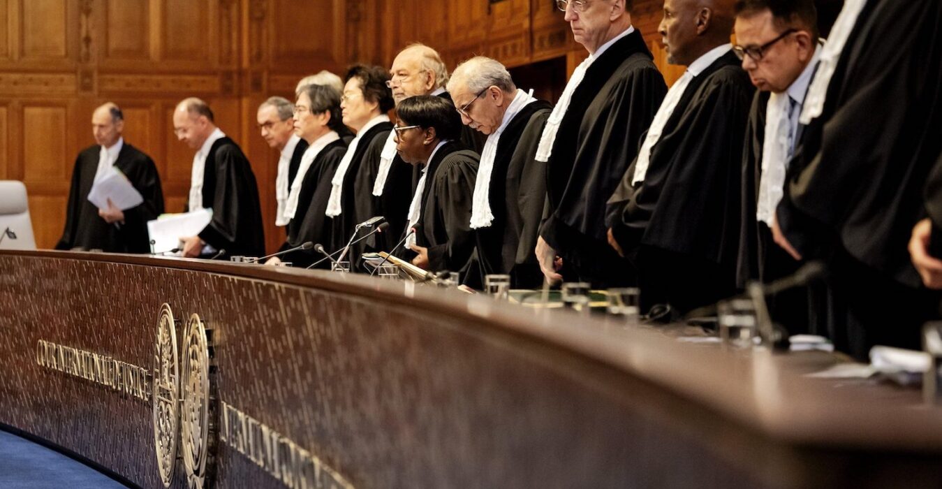 Judges at the International Court of Justice considering the obligations countries have in the fight against climate change. Credit: ANP / Alamy Stock Photo. Image ID: 2YRK7TR