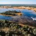 An aerial view of Okavango-Delta in Botswana