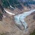 Glacier tongue in a eroded valley from the Salmon Glacier, British Columbia, Canada.