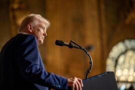 President Donald Trump takes questions after signing executive orders, February, 2025.