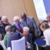 IPCC chair Jim Skea and IPCC vice-chairs Ramón Pichs-Madruga and Ladislaus Chang’a consult with WG II co-chairs and vice-chairs on 28 February 2025.