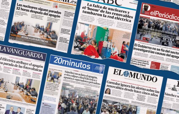 Montage of newspapers by Kerry Cleaver for Carbon Brief.
