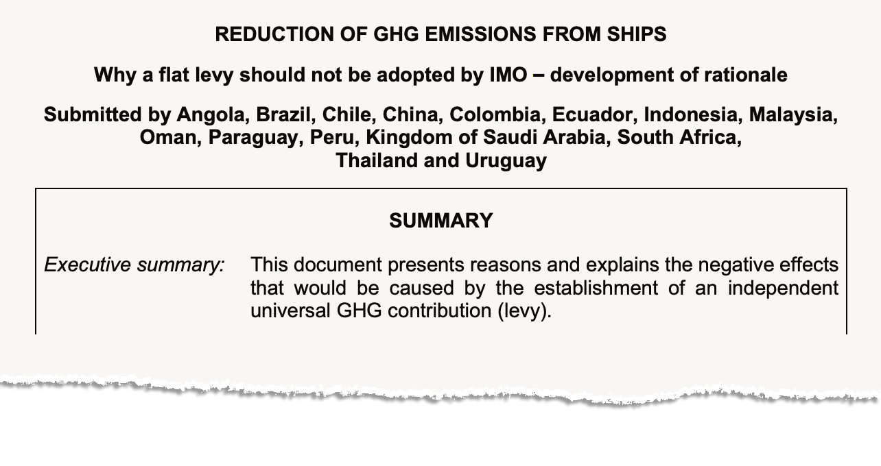Extract from a submission by Angola et al.