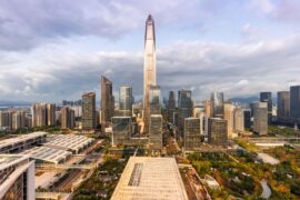 A cross-section of Shenzhen's skyline.