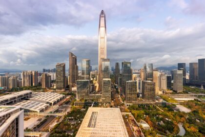 A cross-section of Shenzhen's skyline.