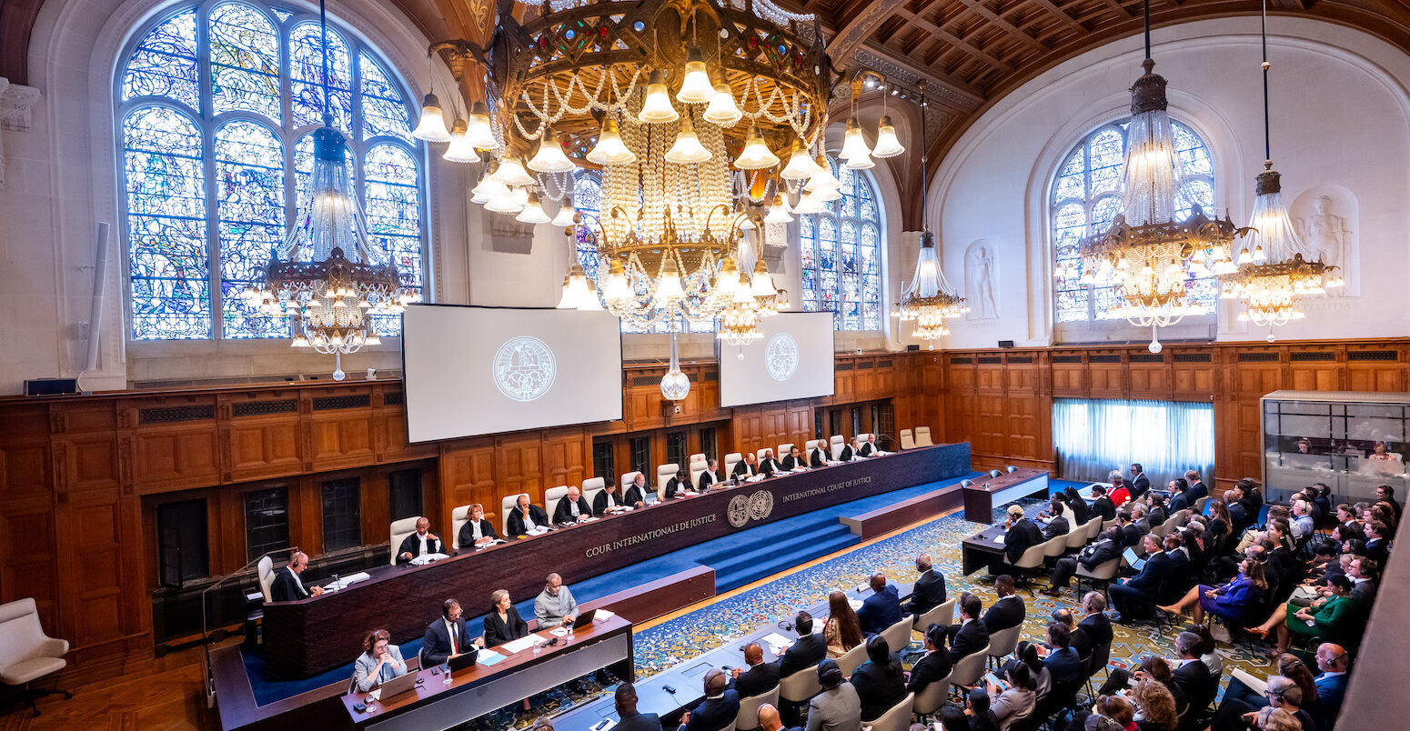 ICJ judges deliver their advisory opinion on obligations of states in respect of climate change at the Peace Palace. Source: ICJ.