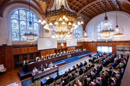 ICJ judges deliver their advisory opinion on obligations of states in respect of climate change at the Peace Palace. Source: ICJ.