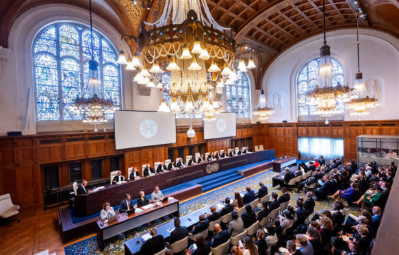 ICJ judges deliver their advisory opinion on obligations of states in respect of climate change at the Peace Palace. Source: ICJ.