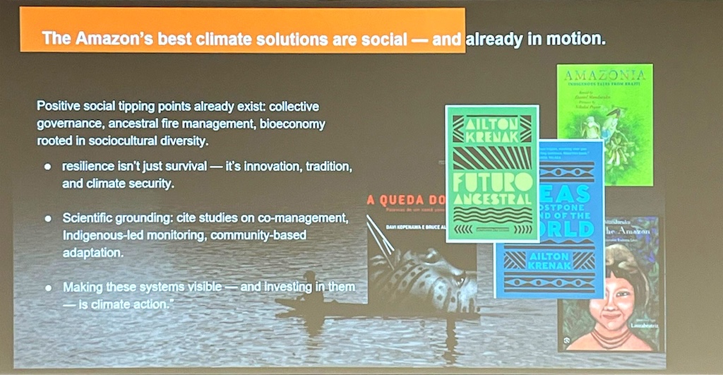 Presentation showing the potential for positive social tipping points in the Amazon.