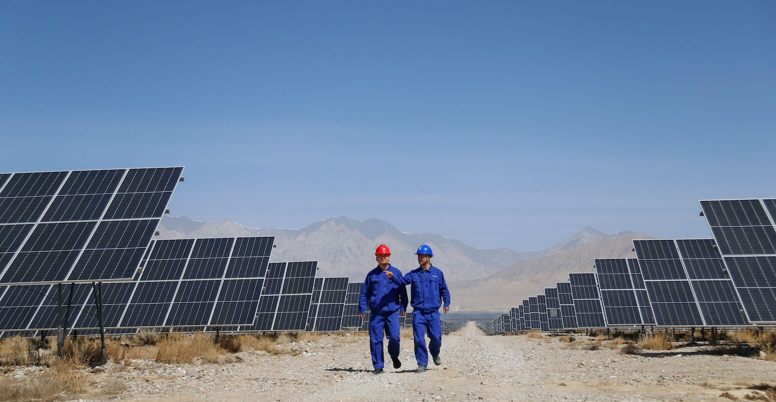 The largest single shared energy storage power station in China in Delingha City, Qinghai Province.