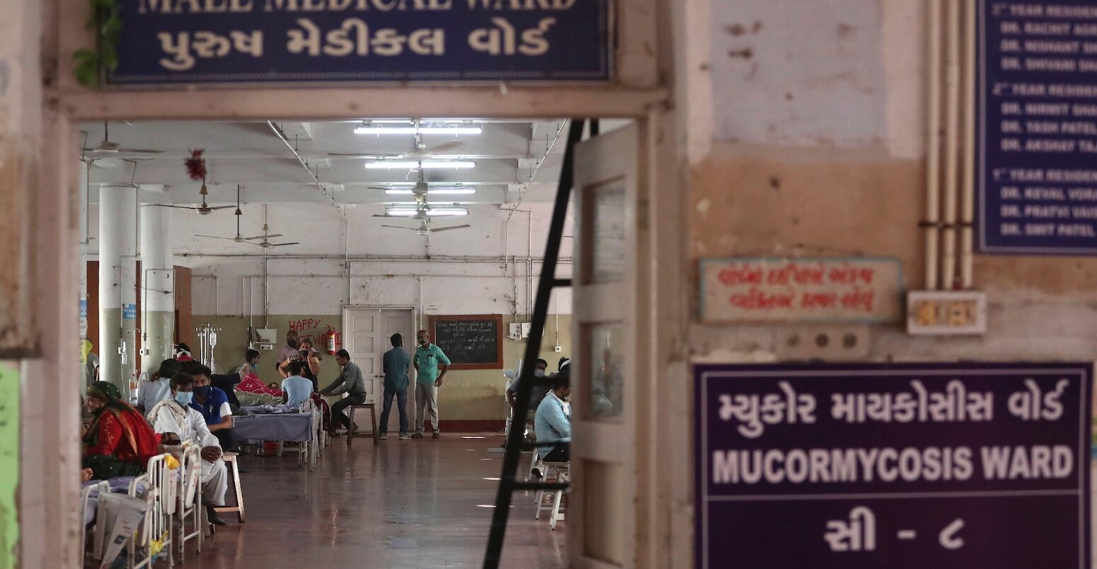 Patients infected with black fungus are treated at the Mucormycosis ward of a government hospital in Ahmedabad, India.