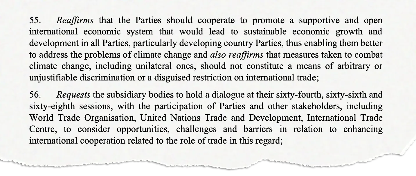 The second iteration of COP30’s mutirão decision references Article 3.5 of the UN Framework Convention on Climate Change