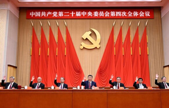 China's political leaders attend the fourth plenary session of the 20th Communist Party of China, Beijing.