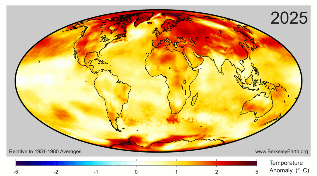 State of the climate: 2025 in top-three hottest years on record as ...