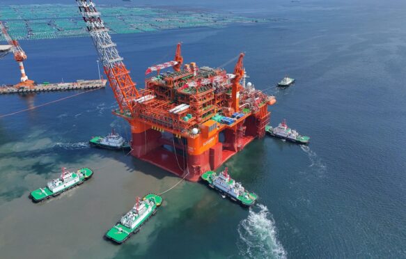 Floating gas facility, Shandong, China.