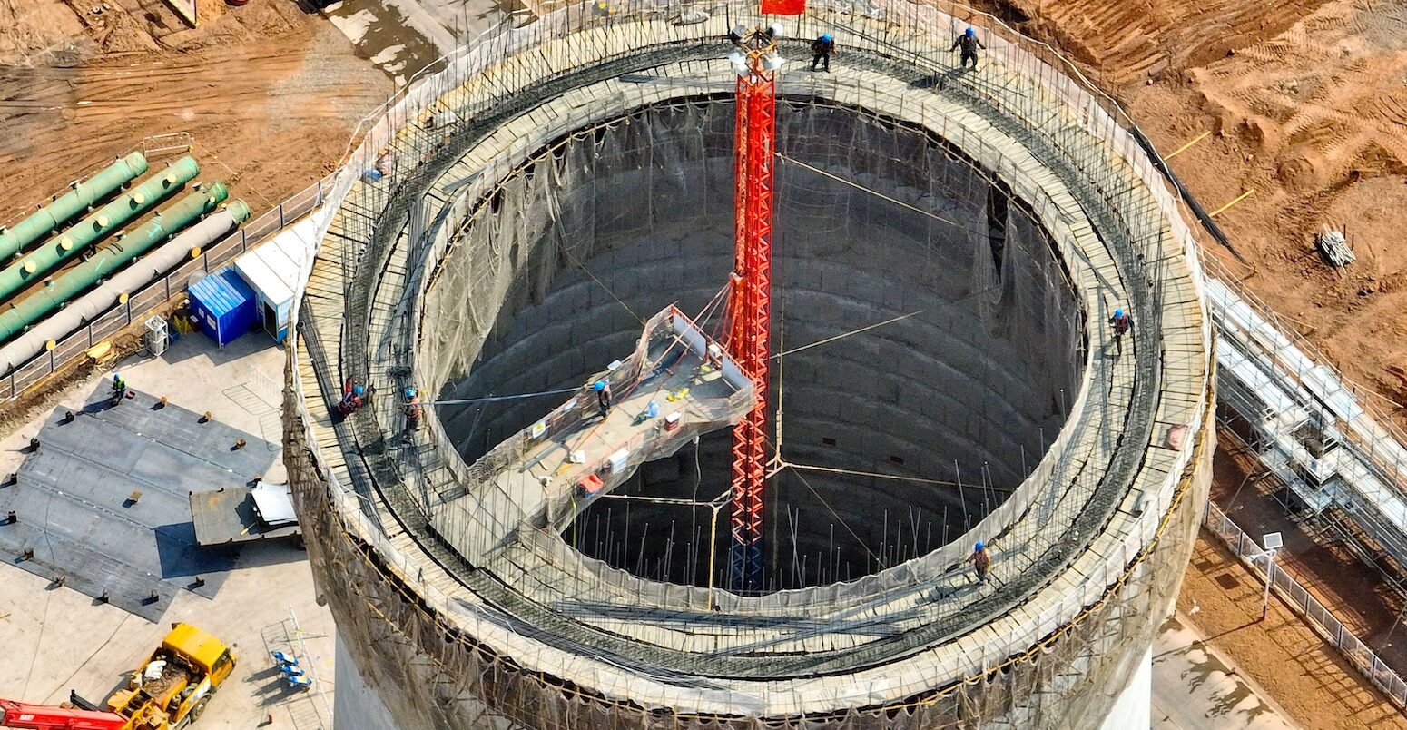 Construction of a coal factory in China.