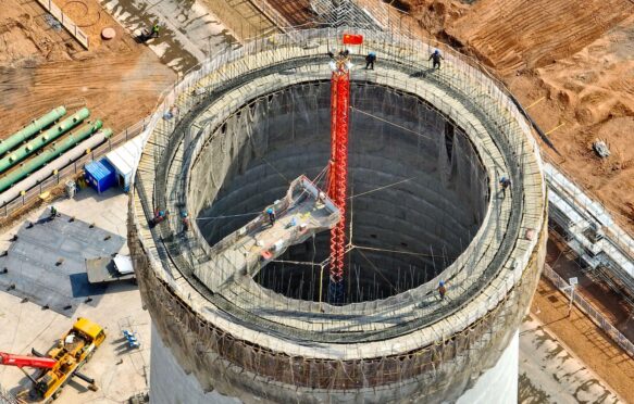 Construction of a coal factory in China.