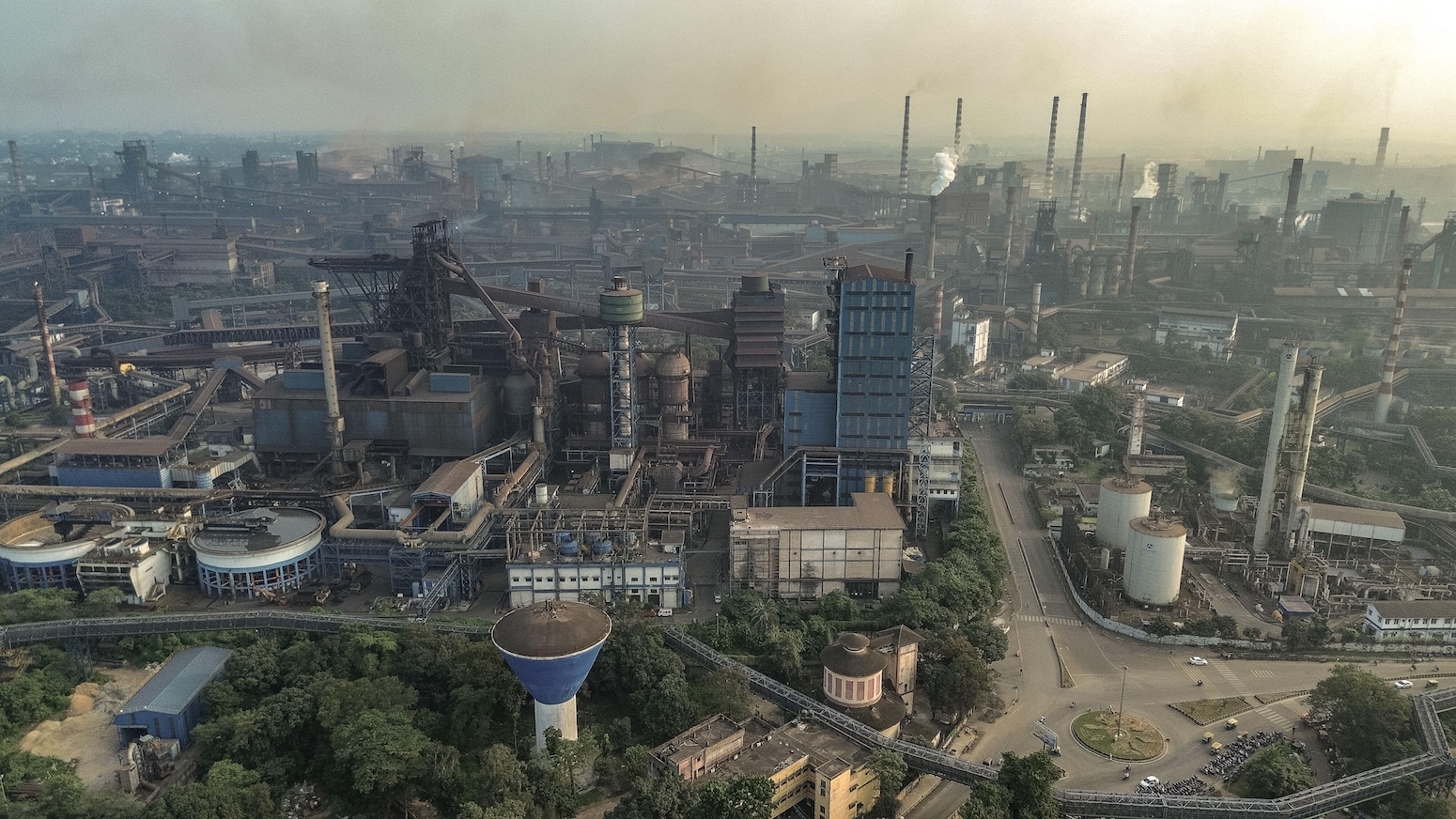 An aerial view of steel plants in Jamshedpur, described as India’s “steel city”. 