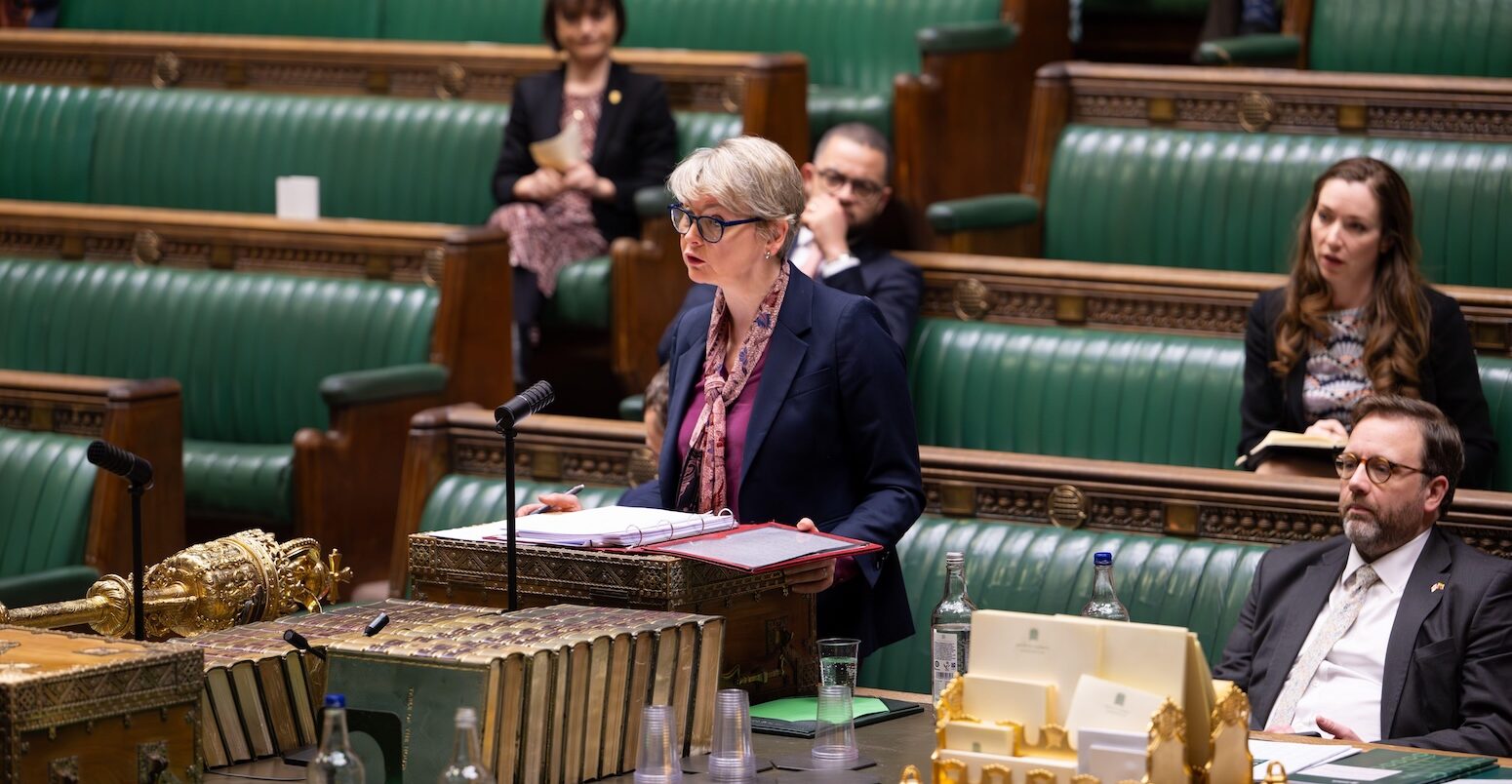 UK foreign secretary Yvette Cooper in the House of Commons on 19 March 2026.