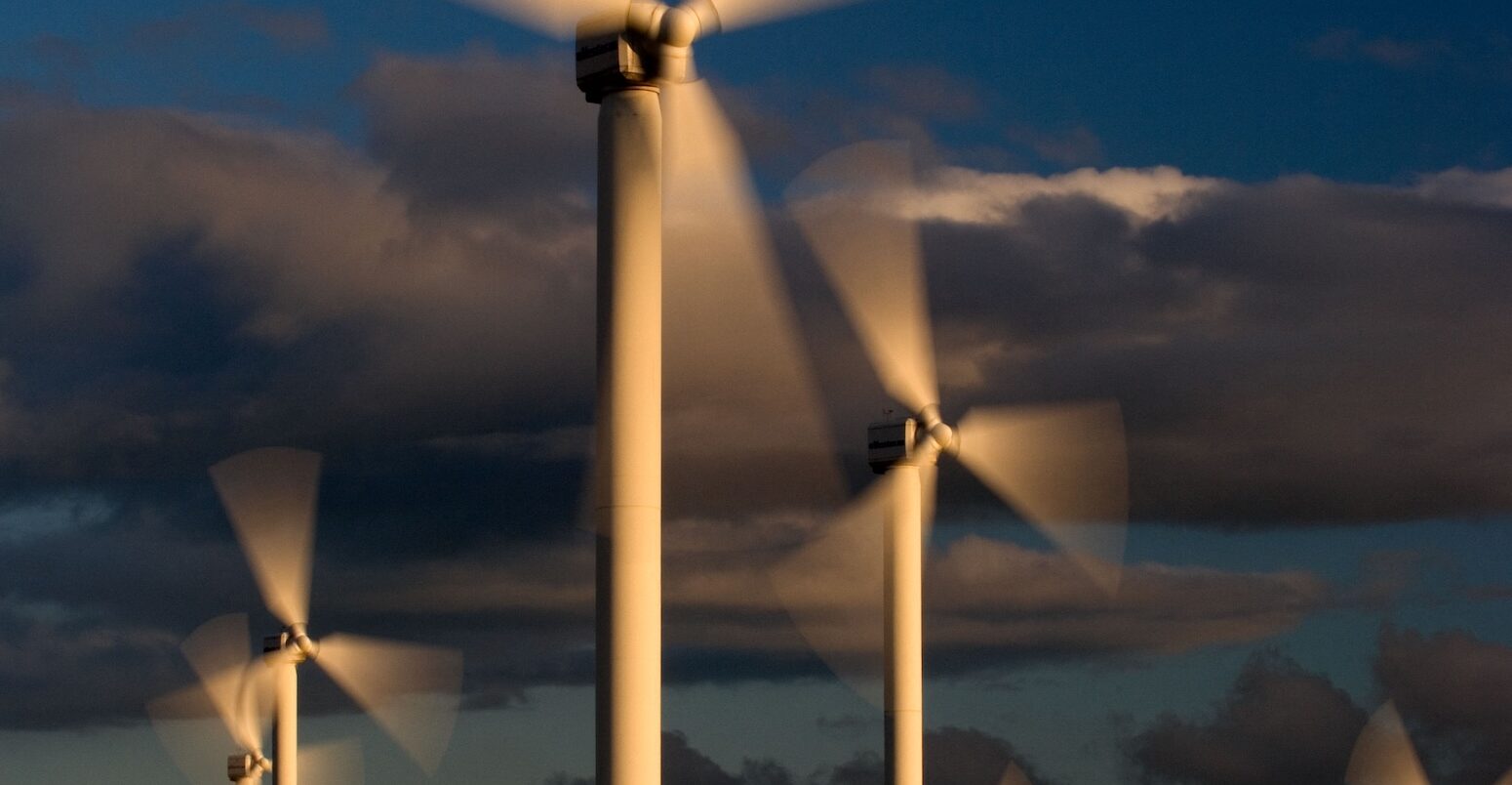 Coal Clough Windfarm in Lancashire, UK.