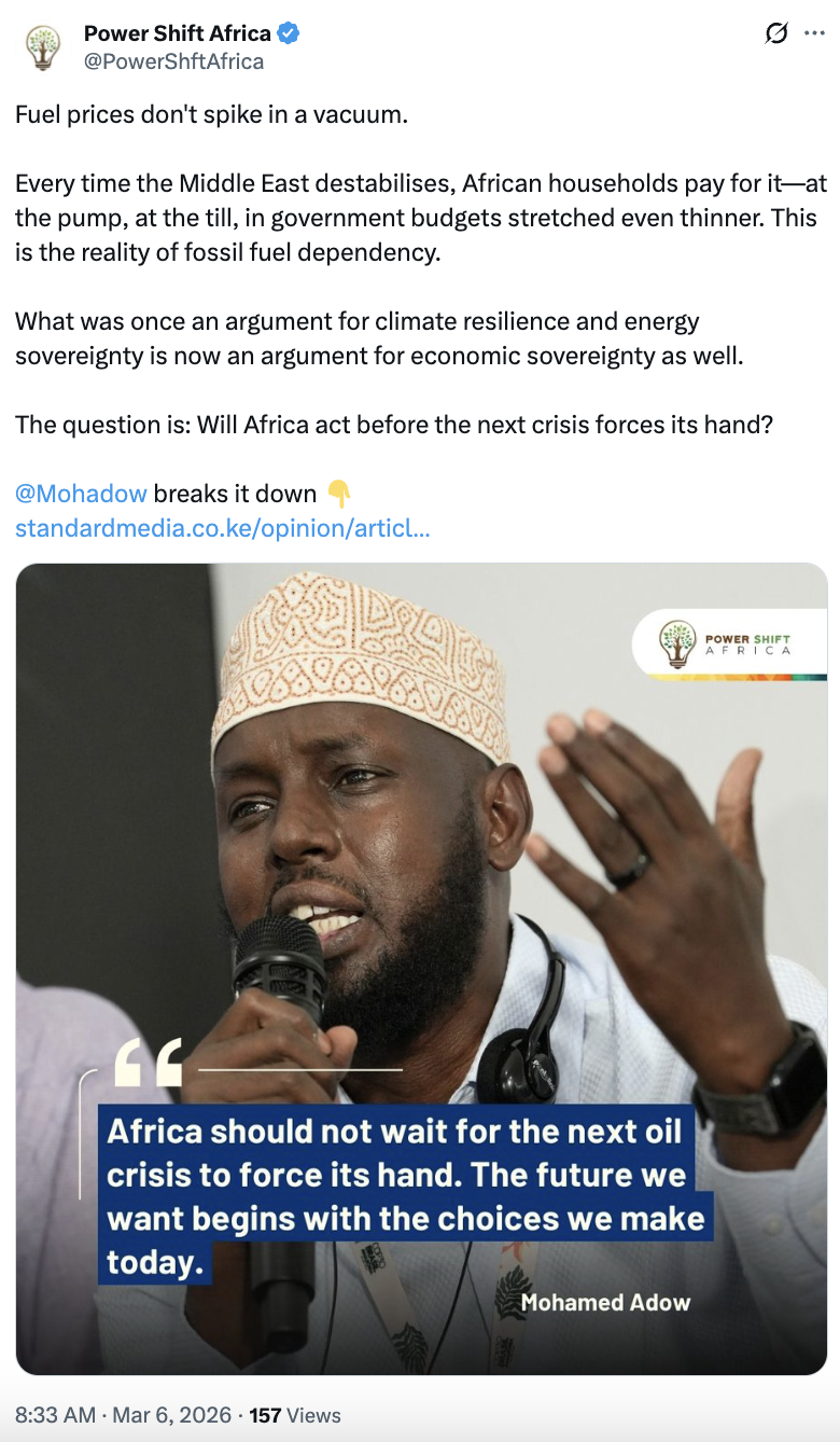 Power Shift Africa on X: Fuel prices don't spike in a vacuum.
