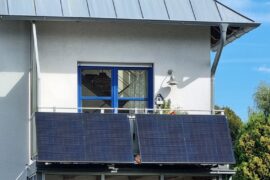 Plug-in solar on a balcony in Bremen, Germany.