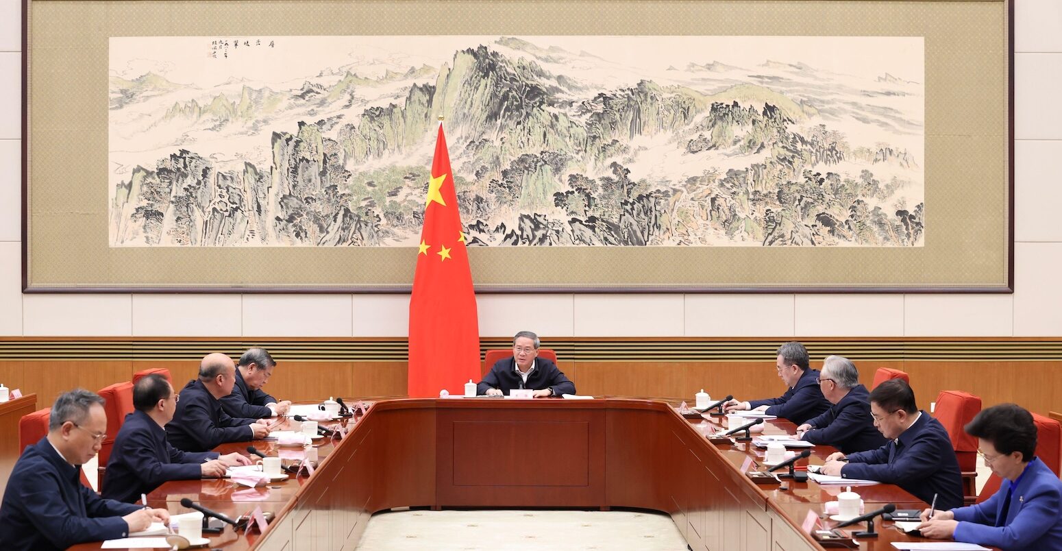 Chinese Premier Li Qiang presides over a State Council group study session on energy development on 20 April 2026.