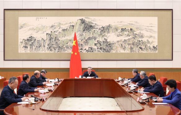 Chinese Premier Li Qiang presides over a State Council group study session on energy development on 20 April 2026.