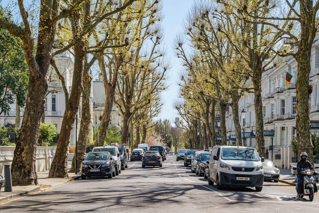 Holland Park, an affluent area of West London. 