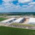 Aerial view of an AI data center campus in Hutto, Texas.