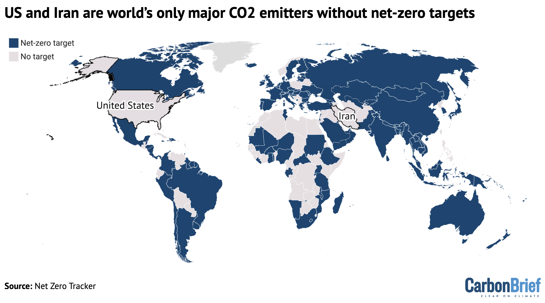 Factcheck: US and Iran are world’s only major emitters without net-zero targets