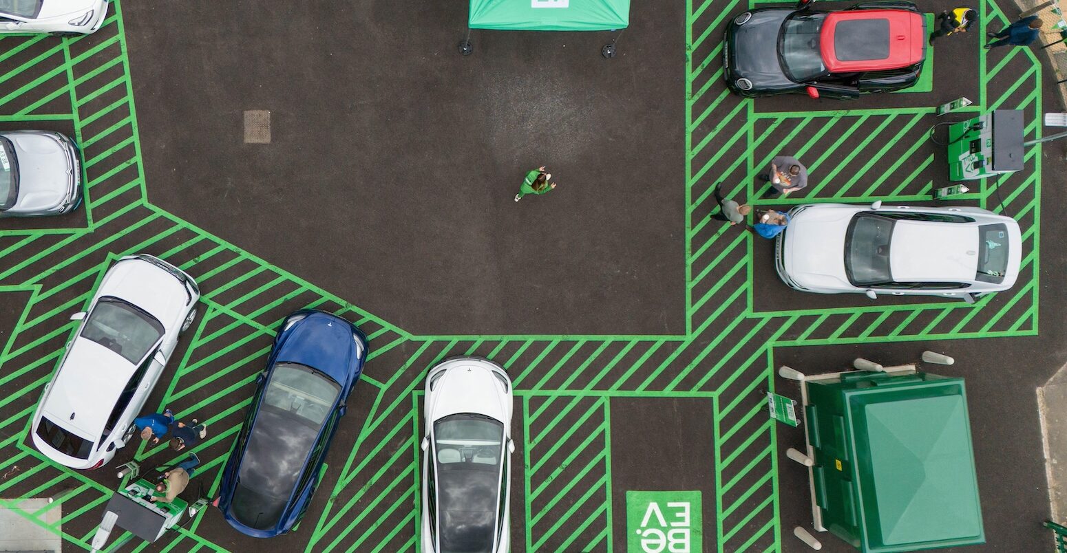 Chesterfield car park for EV charging.