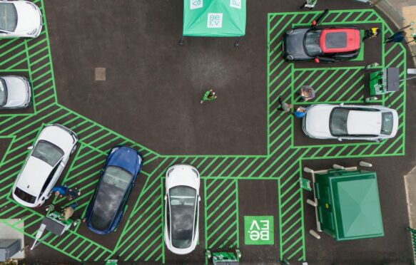 Chesterfield car park for EV charging.