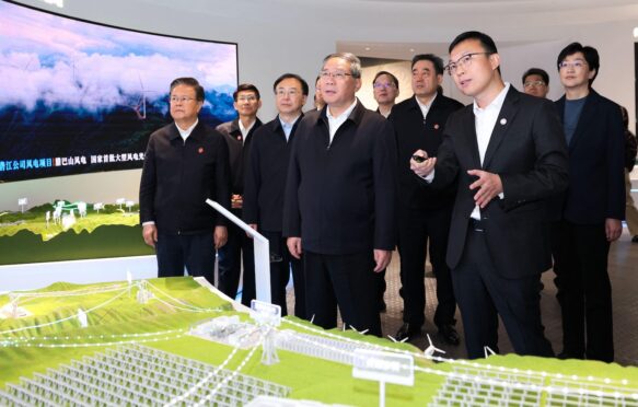 Chinese Premier Li Qiang and provincial leaders in Sichuan province, China.