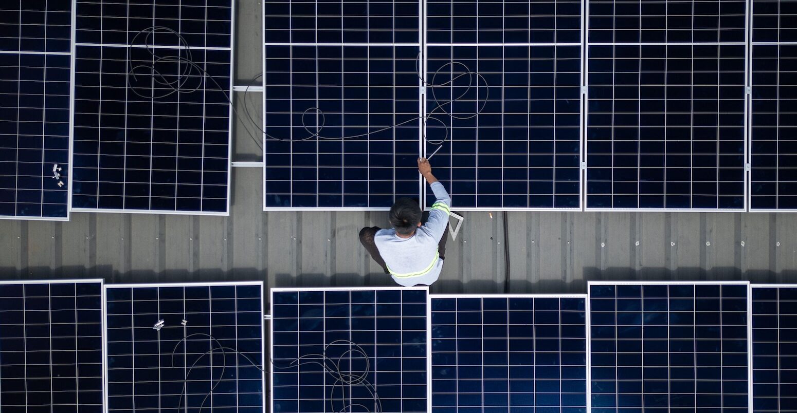 Solar panel installation.