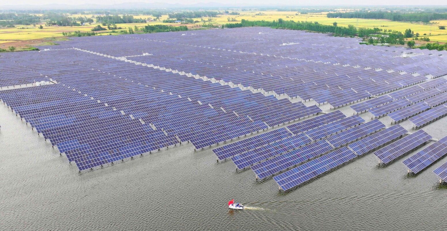A photovoltaic power generation facility in Chuzhou, China.